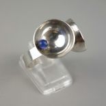 Ring mit Koralle und Lapislazuli, Georg Kramer, 835er Silber, 1.Hälfte 20.Jh.,