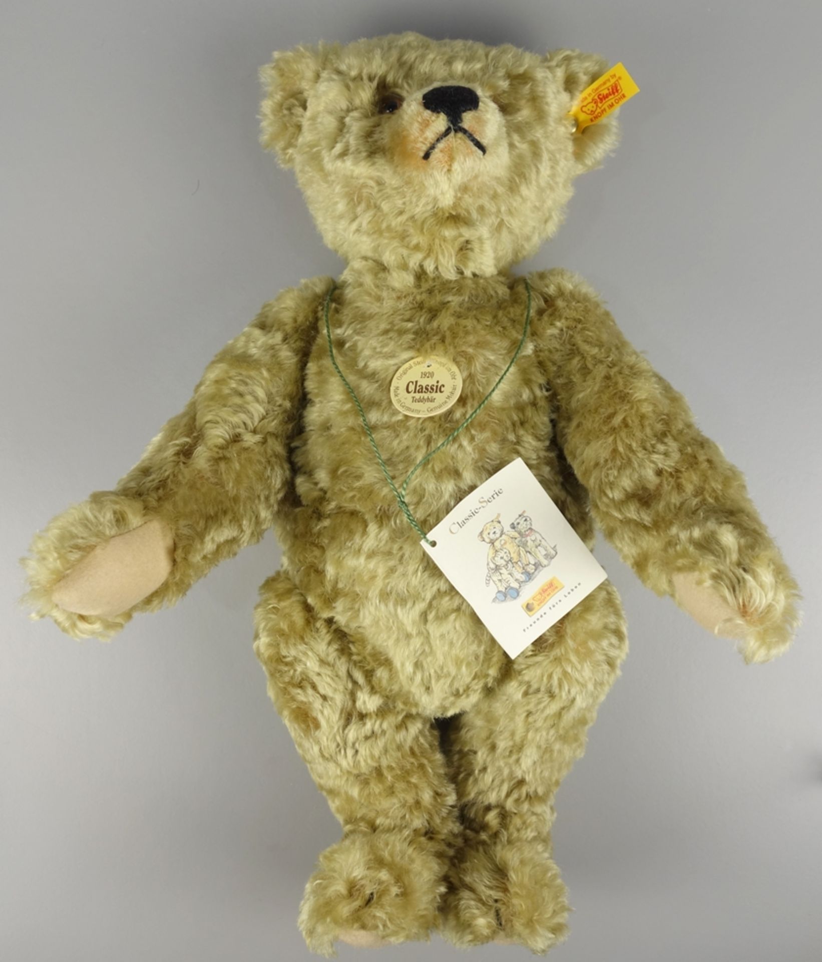 Teddybär, Steiff, Classic-Serie "1920", Nr. 000751, frühe 2000er Jahre, Brummst - Bild 5 aus 5