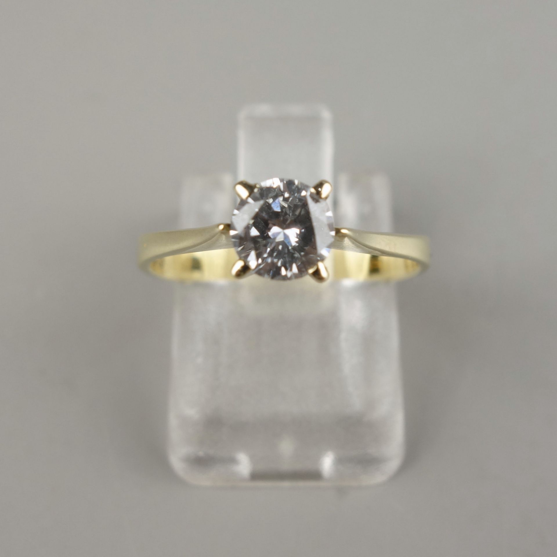 Solitaire- Ring, 585er Gold, Gew.2,25g, mit Wertgutachten, Brillant, ca.0,59ct, - Bild 2 aus 2