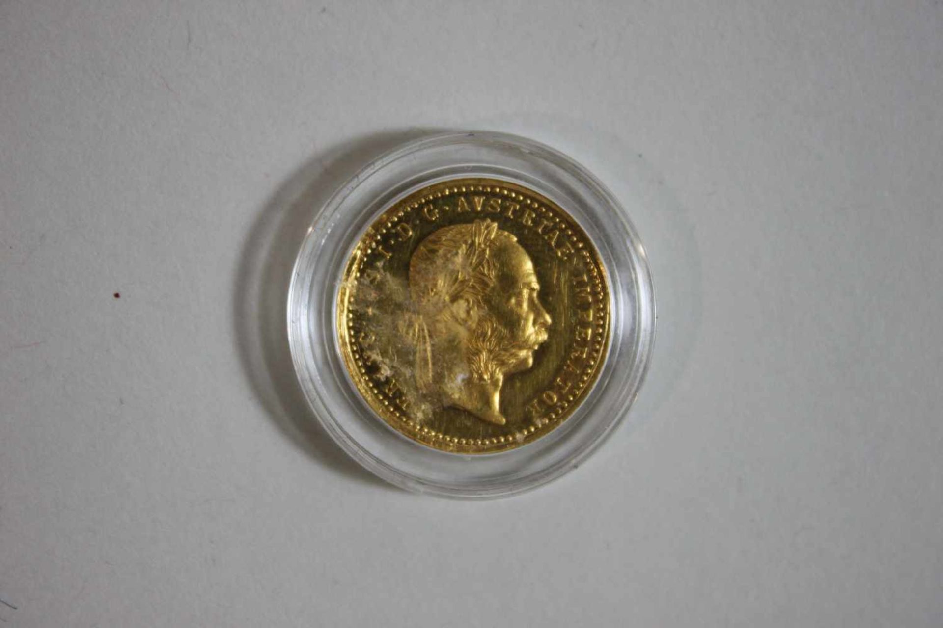 Dukat, 1876, Österreich, Franz Joseph,1848-1916, Gold 3,49 g, Averse: FRANC IOS I D G AUSTRIAE