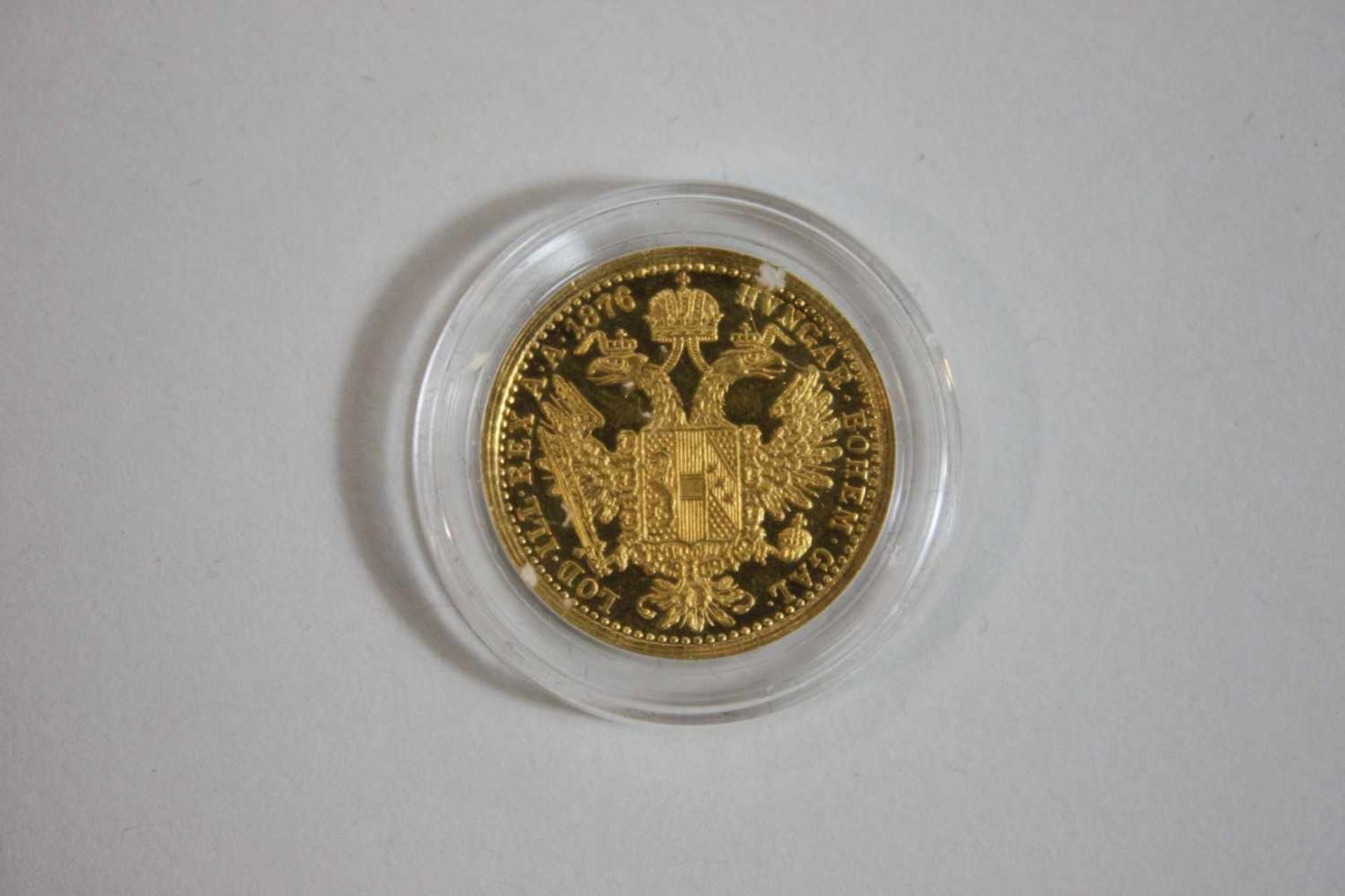 Dukat, 1876, Österreich, Franz Joseph,1848-1916, Gold 3,49 g, Averse: FRANC IOS I D G AUSTRIAE - Bild 2 aus 2