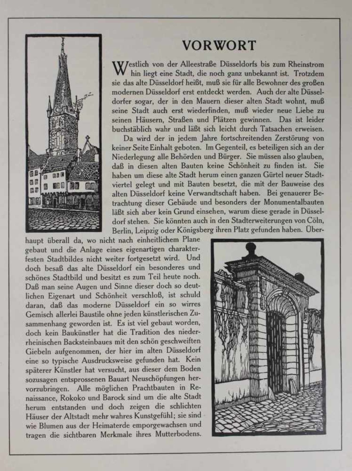 Aus dem alten Düsseldorf. Vierzig malerische Ansichten nach Original Gummidrucken. Düsseldorf - Bild 3 aus 4