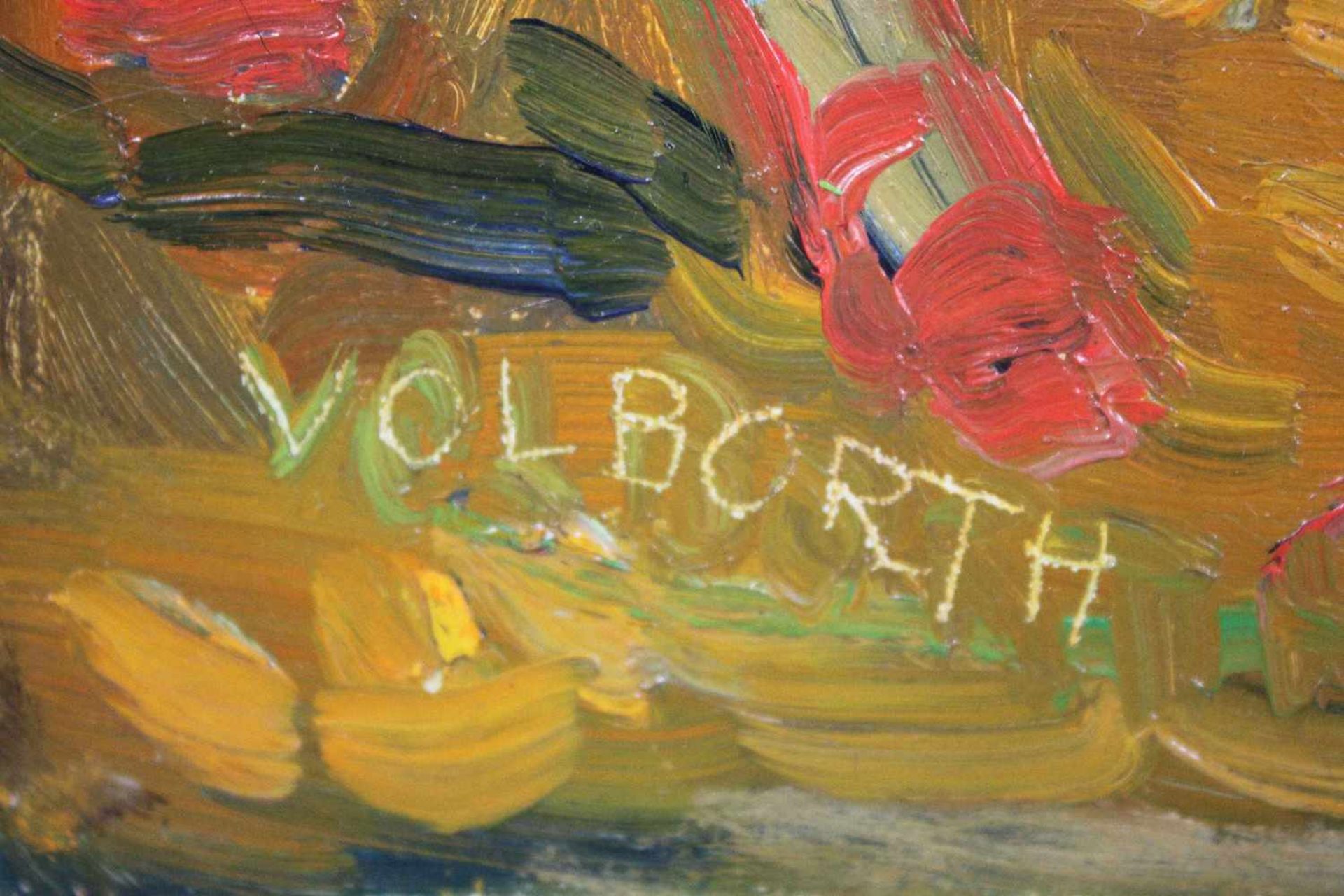 Carl-Alexander von Volborth (American/German, 1919-2009), Karneval, Öl auf Leinwand, un. links sign, - Bild 3 aus 3