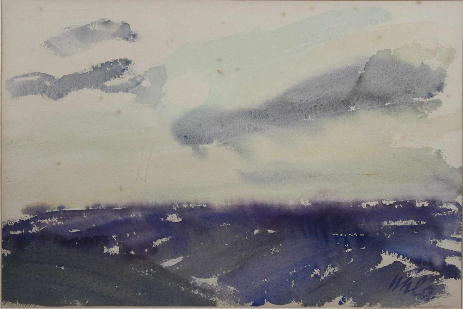 Künstler des 20. Jahrhunderts, Landschaft, Aquarelle auf Papier, un. rechts signiert: mila,