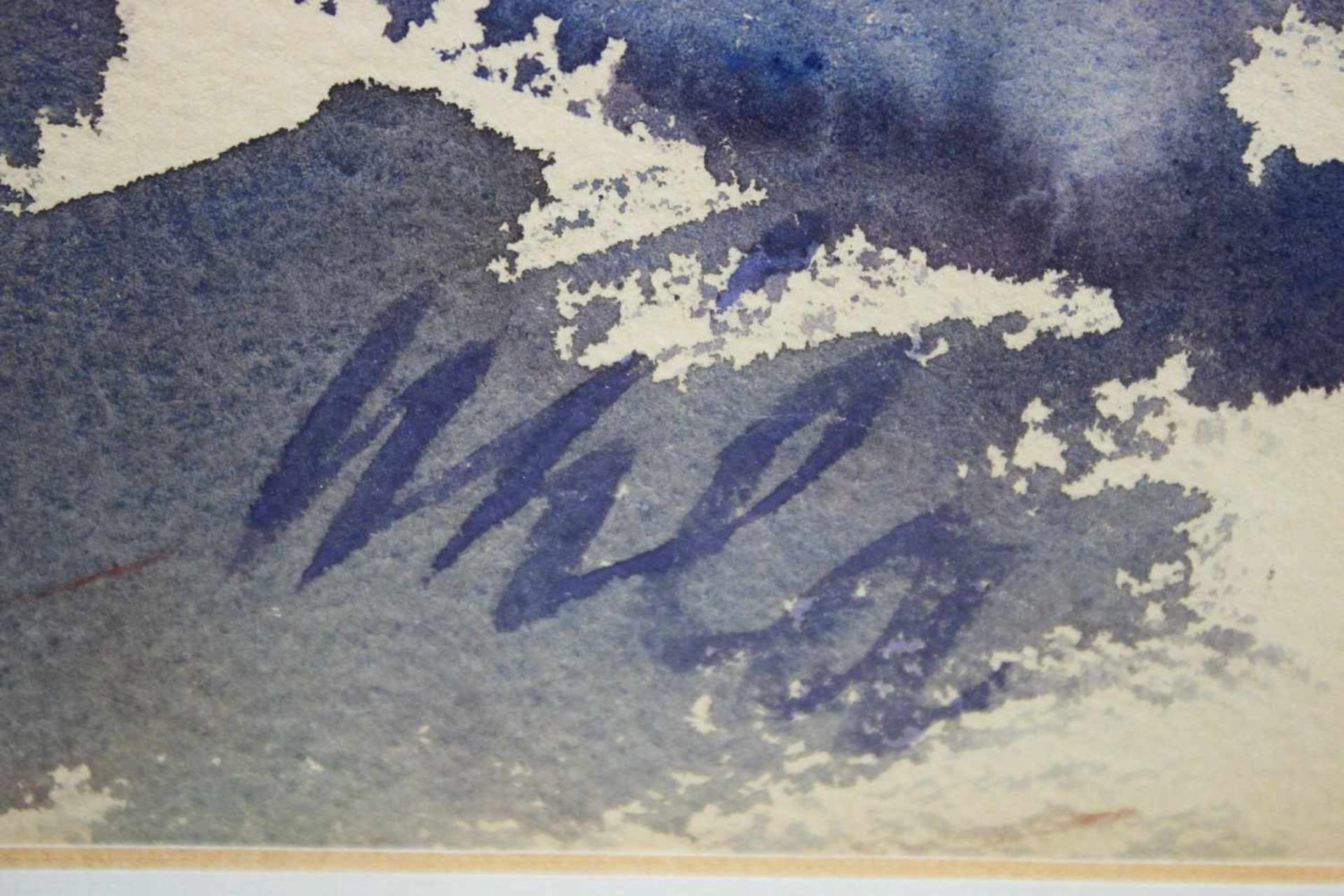Künstler des 20. Jahrhunderts, Landschaft, Aquarelle auf Papier, un. rechts signiert: mila, - Bild 2 aus 2