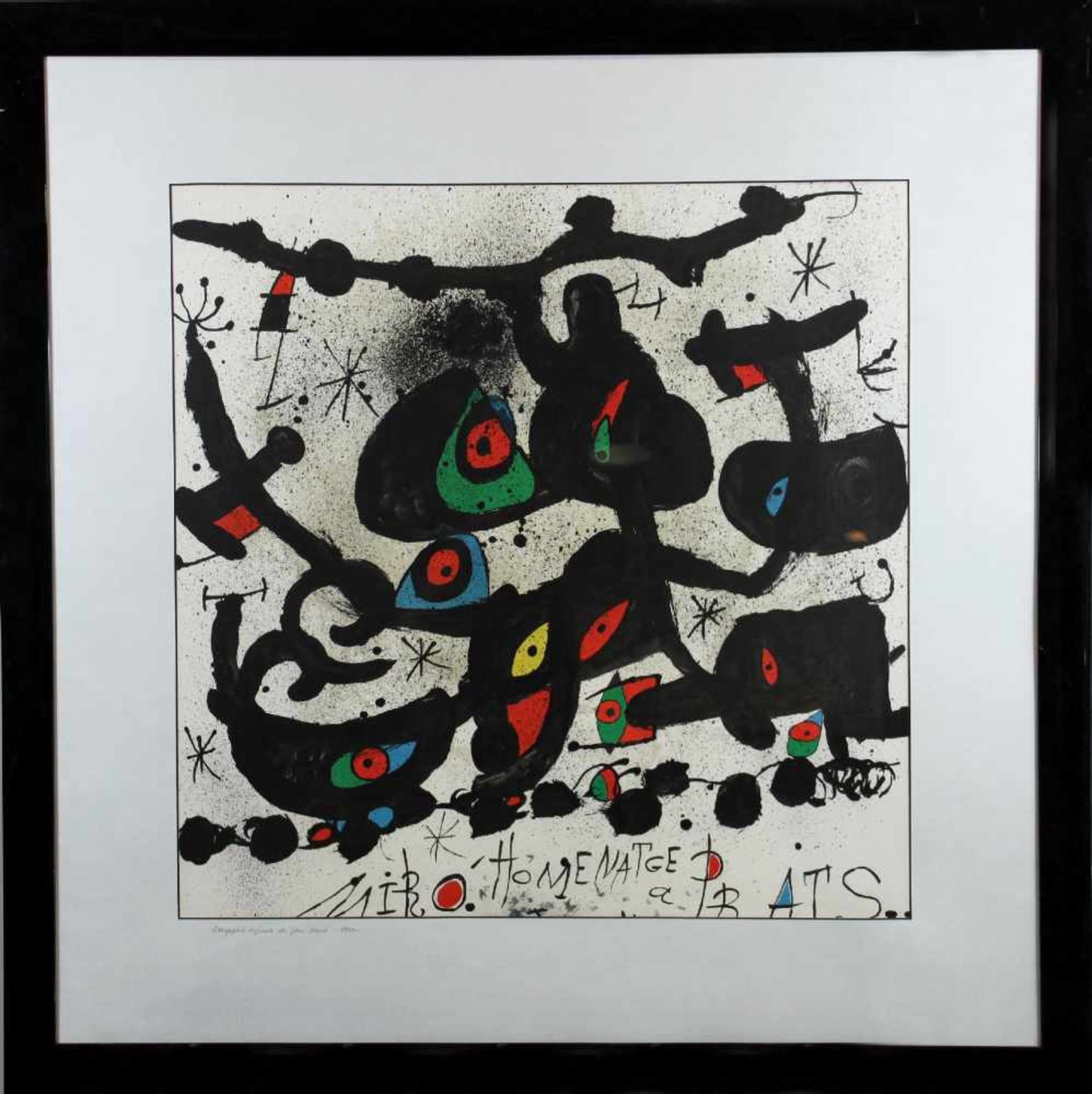 Joan Miro (1893-1983), Homenatge a Joan Prats, 1971, Lithografie in Farbe auf Papier, Lichtmaße: - Bild 2 aus 2