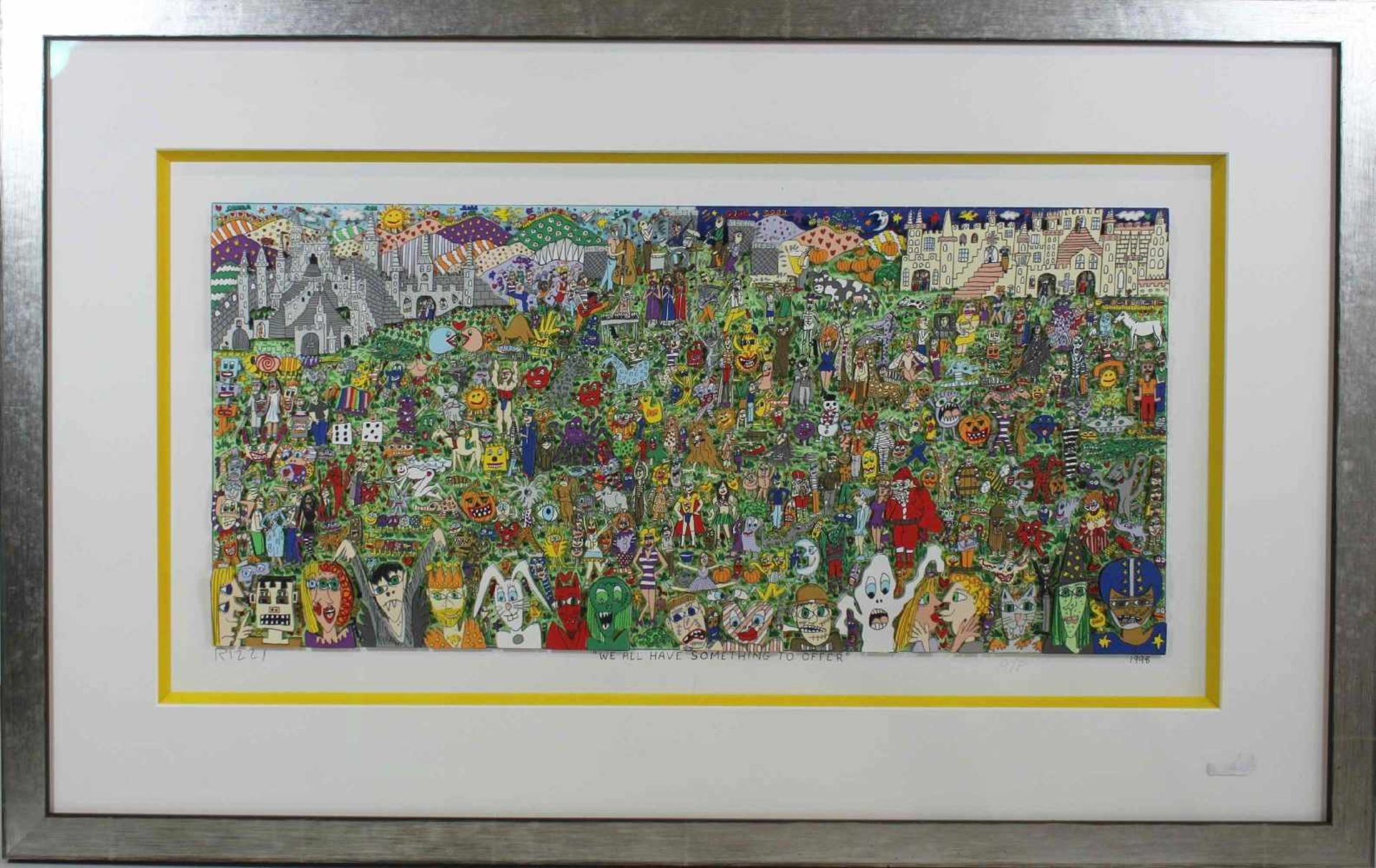 James Rizzi (1950 - 2011), We all have something to offer, 1998, 3-D Lithografie in Farbe, im - Bild 2 aus 3