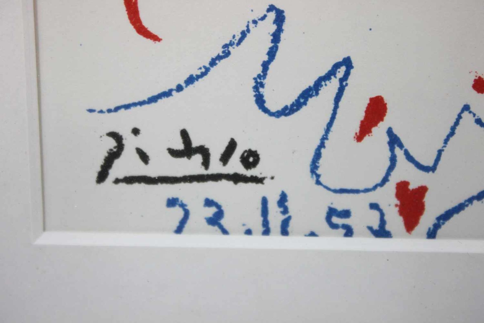 Pablo Picasso, La Petit Corrida, Farblithografie, im Stein sign., 1970er Jahre, Blattgröße: 31,5 x - Image 3 of 3