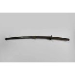 Katana - japanischer Langschwert, wohl 19. Jh., einschneidige Klinge mit Spitze in der leicht
