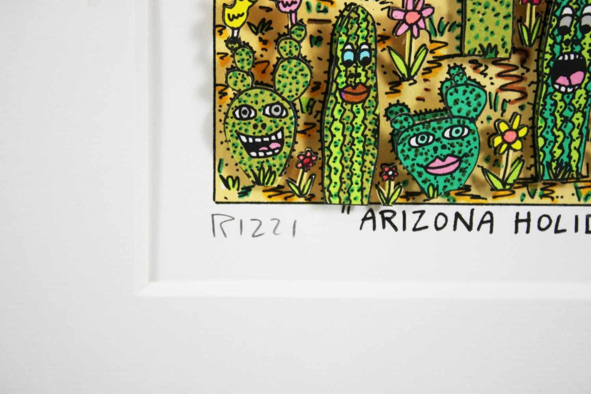 James Rizzi (1950 - 2011) Arizona Holiday, 2005, 3-D Lithografie in Farbe, im Stein betitelt, - Bild 3 aus 3