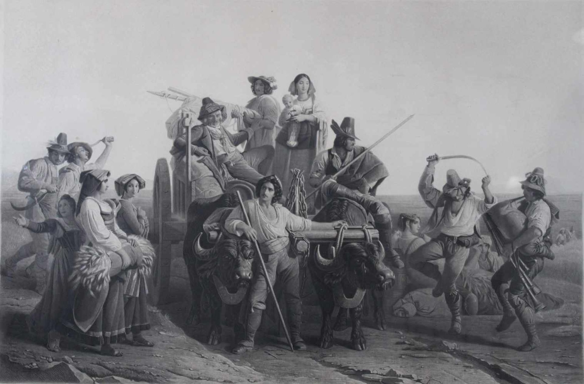 Louis Leopold Robert (1794 - 1835), Ankunft der Schnitter in den pontinischen Sümpfen,