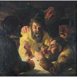 Russische Maler Erste Hälfter 20 Jh., Szene des nächtlichen Streits mit der Darstellung der
