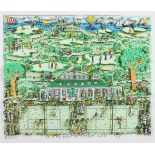 James Rizzi (1950 - 2011), Lets all meet at daddys club, 1995, 3-D Lithografie in Farbe, im Stein