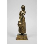 Peter Tereszczuk (Wybudow/ Ukraine 1875-1963 Wien), kleine Bronzefigur - Mädchen mit Krug, um