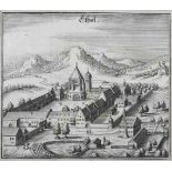 Kloster Ethal, Kupferstich, nach dem Original Kupferstich von Matthäus Merian aus der Topographia