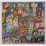 James Rizzi (1950 - 2011), The big apple is big on Brodway 1999, 3-D Lithografie in Farbe, im