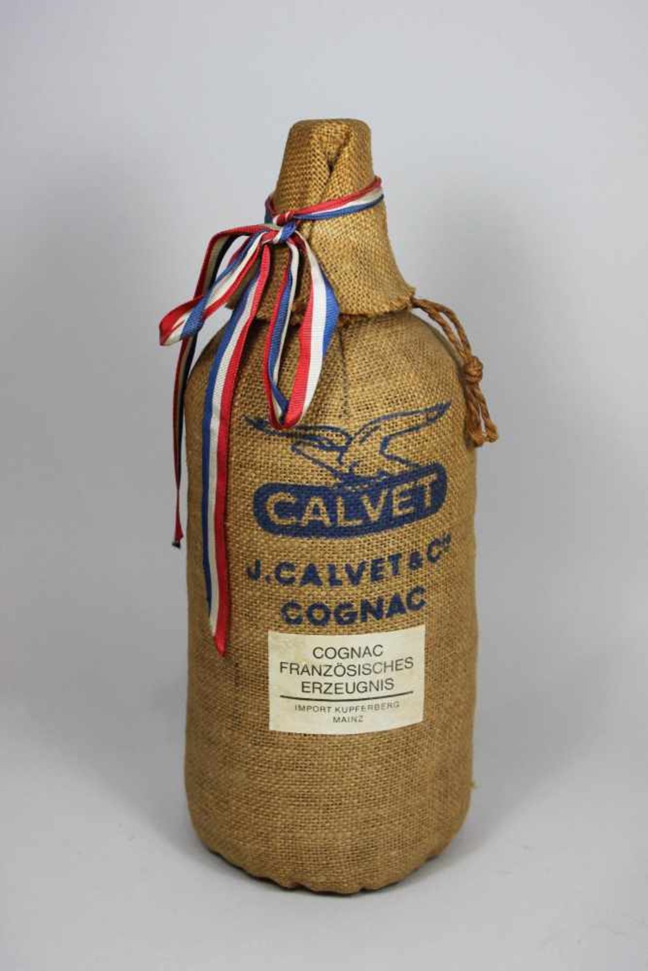 Calvet, J. Calvet and Cie, Cognac, Französisches Erzeugnis, Import Kupferberg Mainz, Flasche