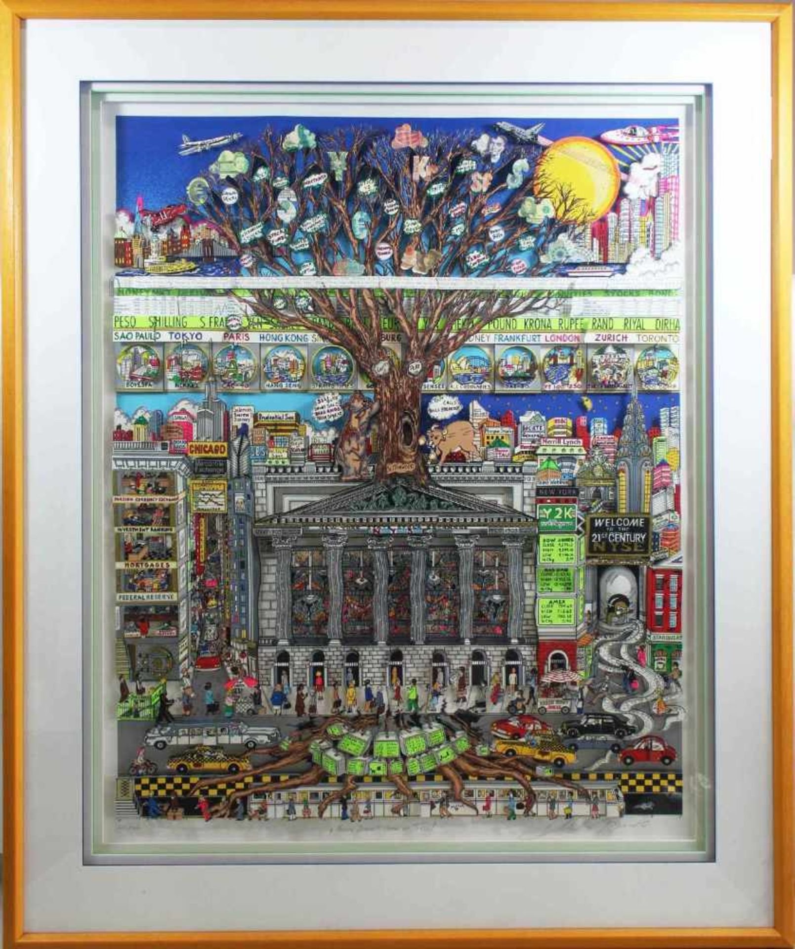 Charles Fazzino (amerikanisch, geb. 1955), Money doesn´t grow on trees, 2002, Serigraphie / 3-D- - Image 2 of 3