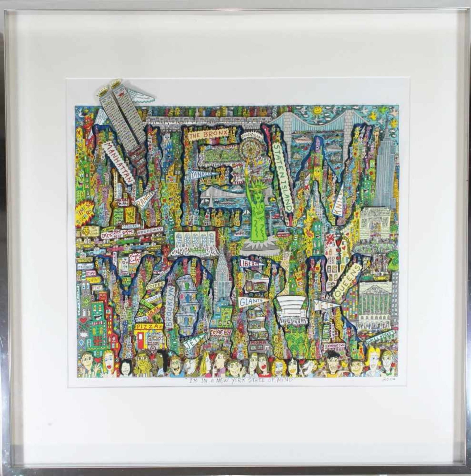 James Rizzi (1950 - 2011), I m in a New York State of Mind, 2004, 3-D Lithografie in Farbe, im Stein - Image 2 of 3