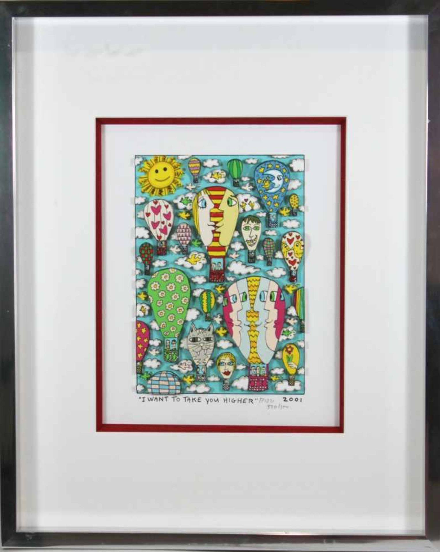 James Rizzi (1950 - 2011), I want to take you higher, 2001, 3-D Lithografie in Farbe, im Stein - Image 2 of 3