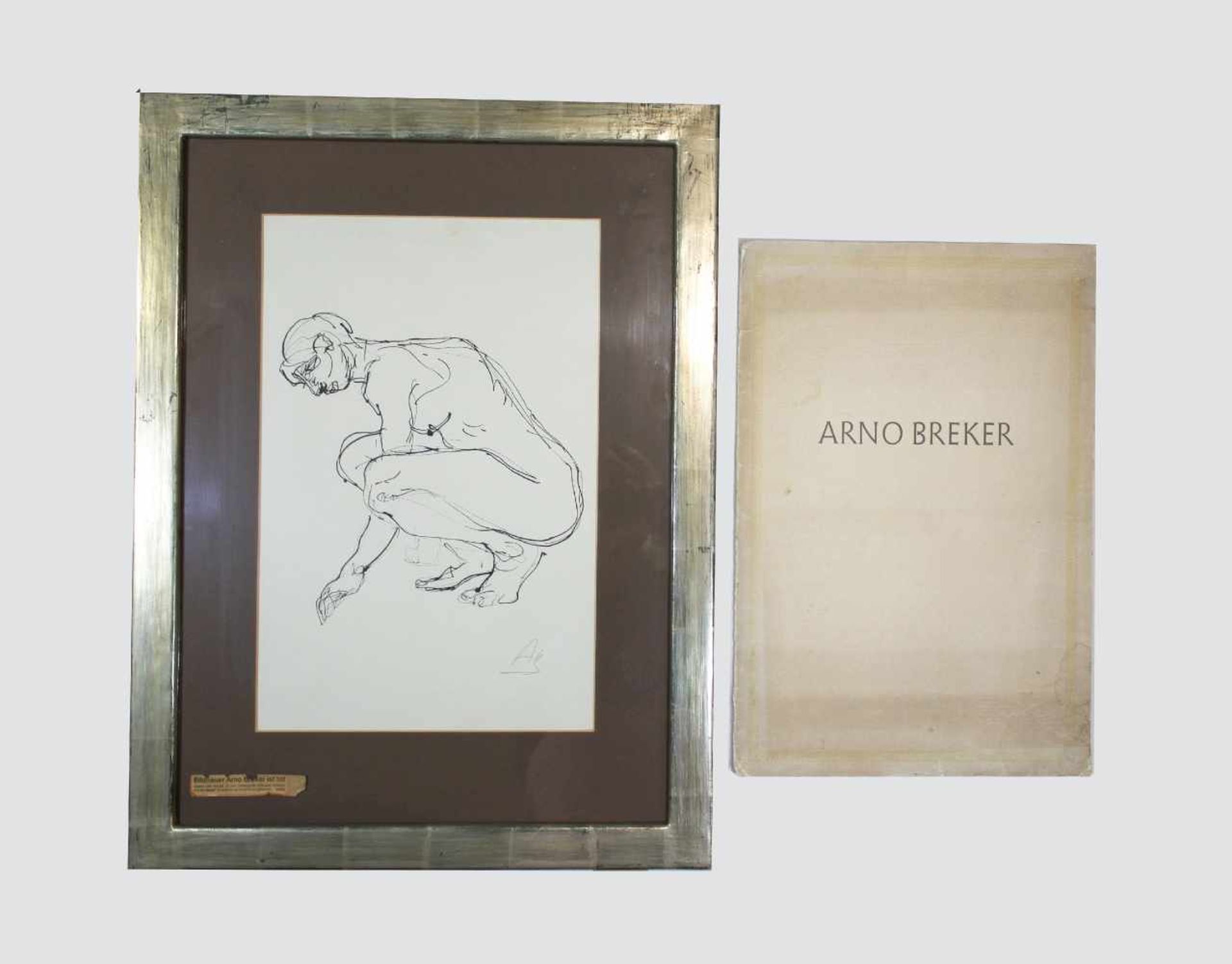 Arno Breker (1990-1991), Zeichnungen, Konvolut aus 7 Akte: 6 Faksimile-Drucke und einem