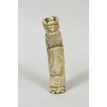 Katabori Netsuke - kleine geschnitzte Figur, Japan, Bein, wohl Beginn des 19. Jh. H.: 7,5 cm.