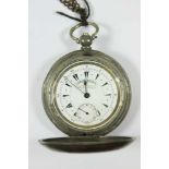 Silber Taschenuhr mit Schlussel, K. Serkisoff & Co. Constantinople C. 1890, drei Deckeln,