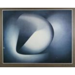 Erich Herter (1920 - 1986), Blaues Motiv, Foto, auf Pass. sign., Lichtmaße: 49,5 x 38 cm, verglast.