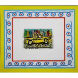 James Rizzi (1950 - 2011) Taxi take us Home, 2002, 3-D Lithografie in Farbe, im Stein betitelt,