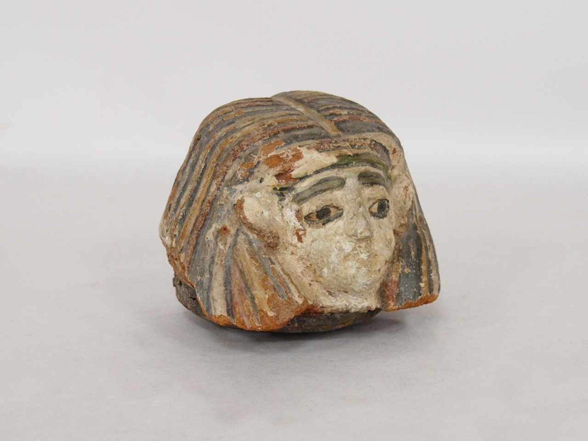 Kanopendeckel mit Kopf des Horussohnes Amset - Bild 2 aus 2
