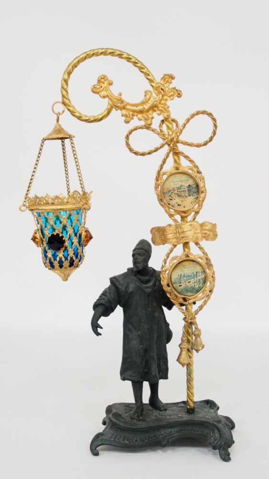 Lampe mit Figur eines Osmanen