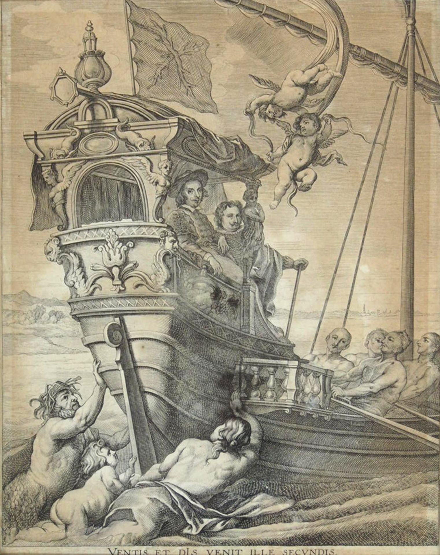 Paar Kupferstiche 17. Jahrhundert - Bild 3 aus 3