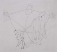 MEISTERMANN, Georg1911-1990PietaBleistift auf Papier, monogrammiert unten rechts, 30 x 32 cm (
