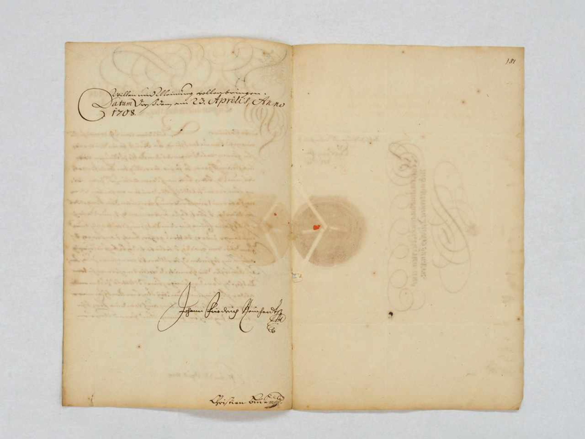 Brief von Friedrich August, König von Polen, Herzog zu Sachsen, Jülich, Cleve, Berg, Engern und - Bild 3 aus 3