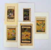 Vier MiniaturenTempera auf Papier, Indien 19. Jahrhundert, bis zu 23 x 15 cm