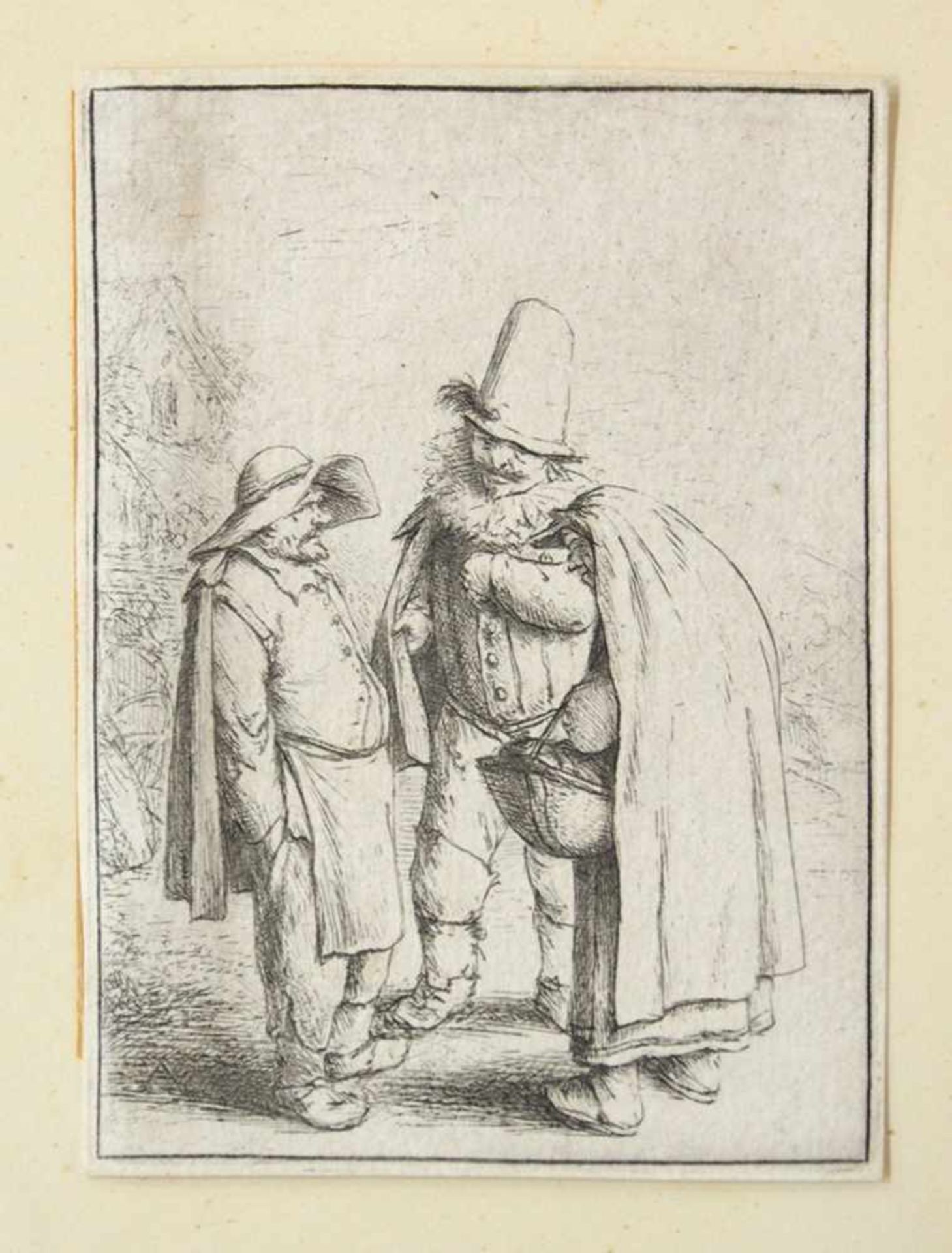 OSTADE, Adriaen1610-1685Dir drei grotesken FigurenRadierung, 8,7 x 6,4 cm