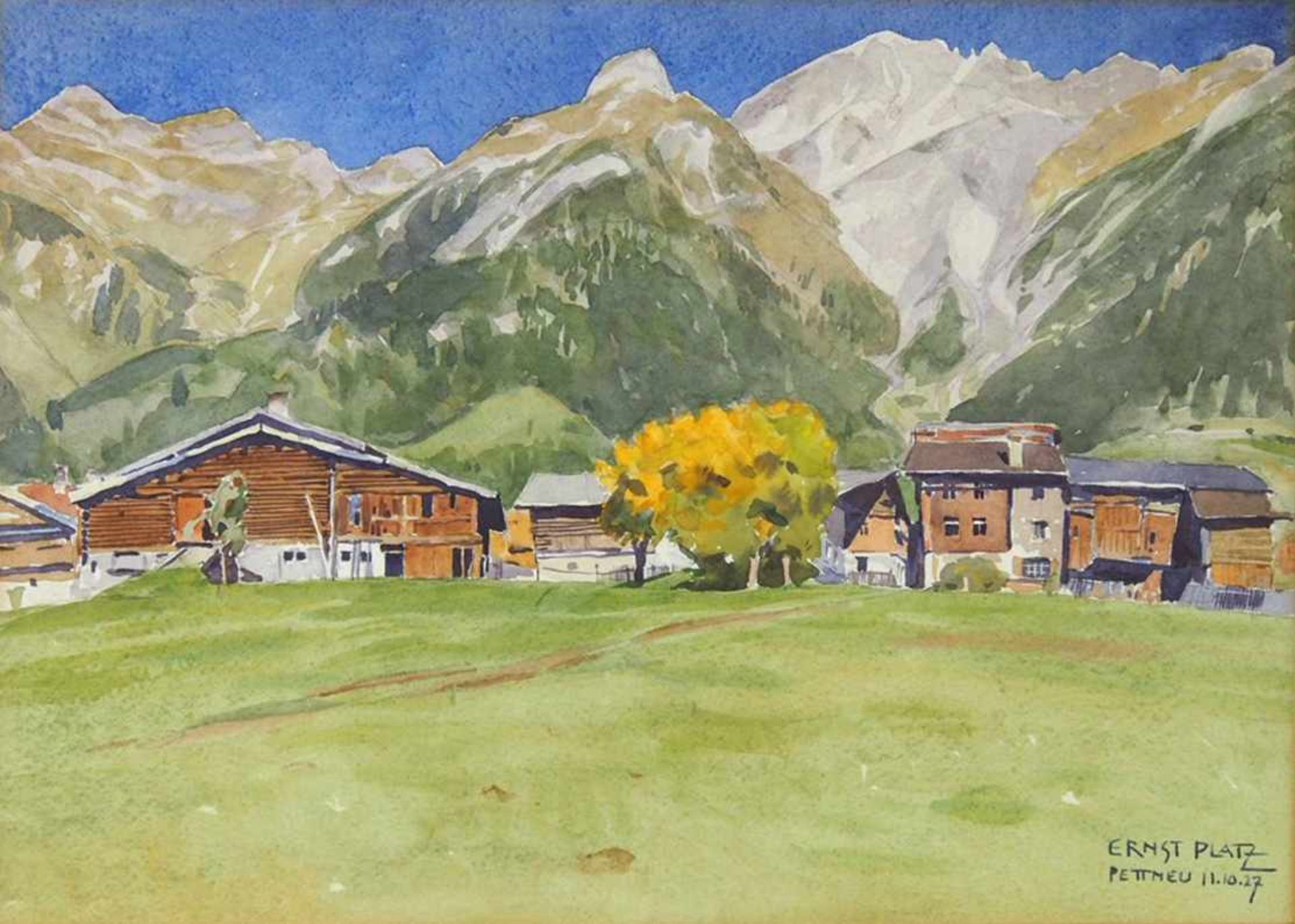 PLATZ, Ernst Heinrich1867-1940PettneuAquarell auf Papier, signiert und datiert (19)27 sowie