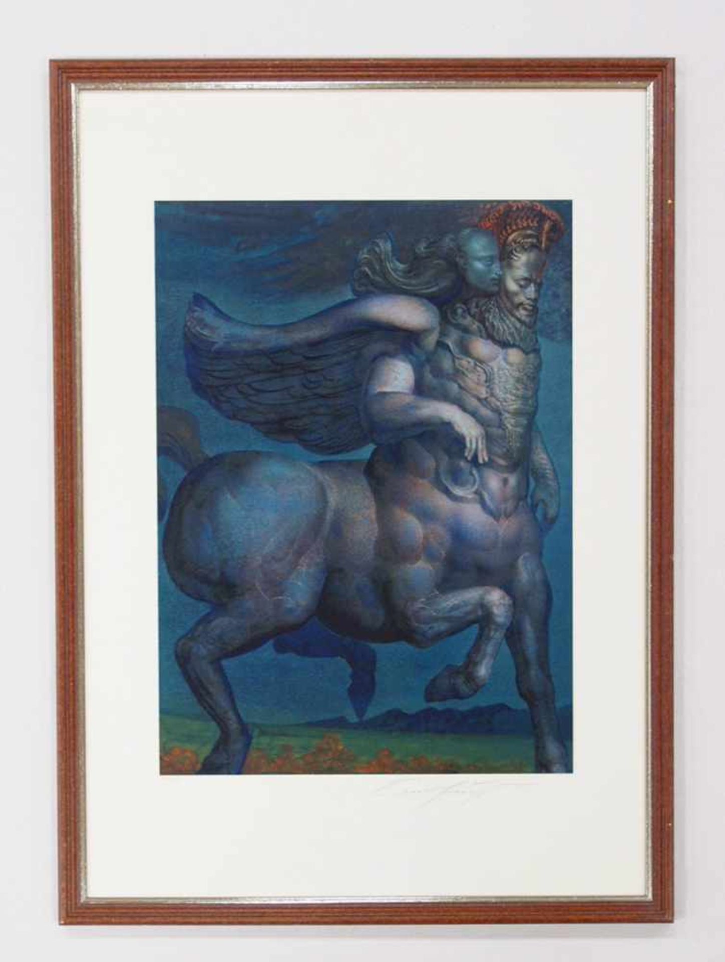 FUCHS, Ernst1930-2015Pegasus und MuseFarbserigraphie, signiert unten rechts, nummeriert 303/450 - Bild 2 aus 2