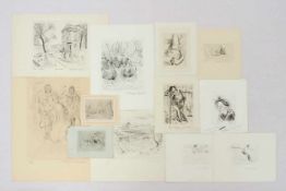 SEGONZAC, André Dunoyer de1884-1974Konvolut GraphikenRadierungen, signiert, bis zu 64 x 49 cm (