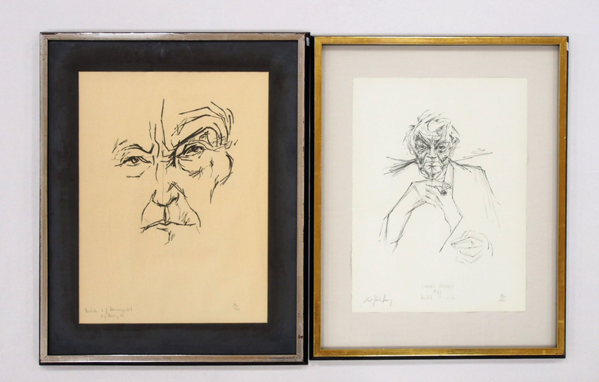 HANSING, Ernst Günter1929-2011Porträt Konrad AdenauerLithographie, signiert und datiert (19)63 unten