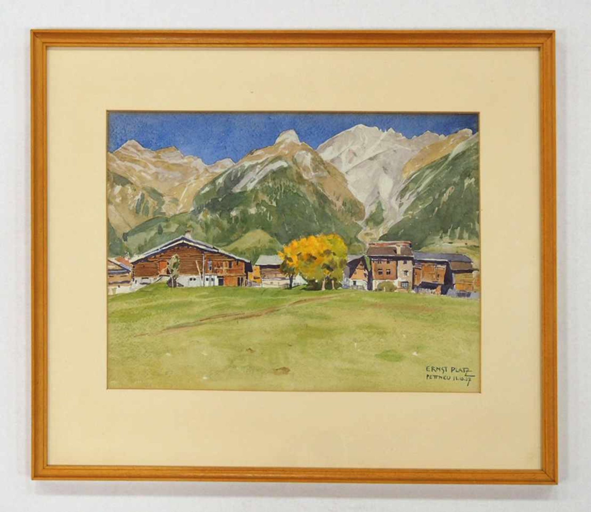 PLATZ, Ernst Heinrich1867-1940PettneuAquarell auf Papier, signiert und datiert (19)27 sowie - Bild 2 aus 2