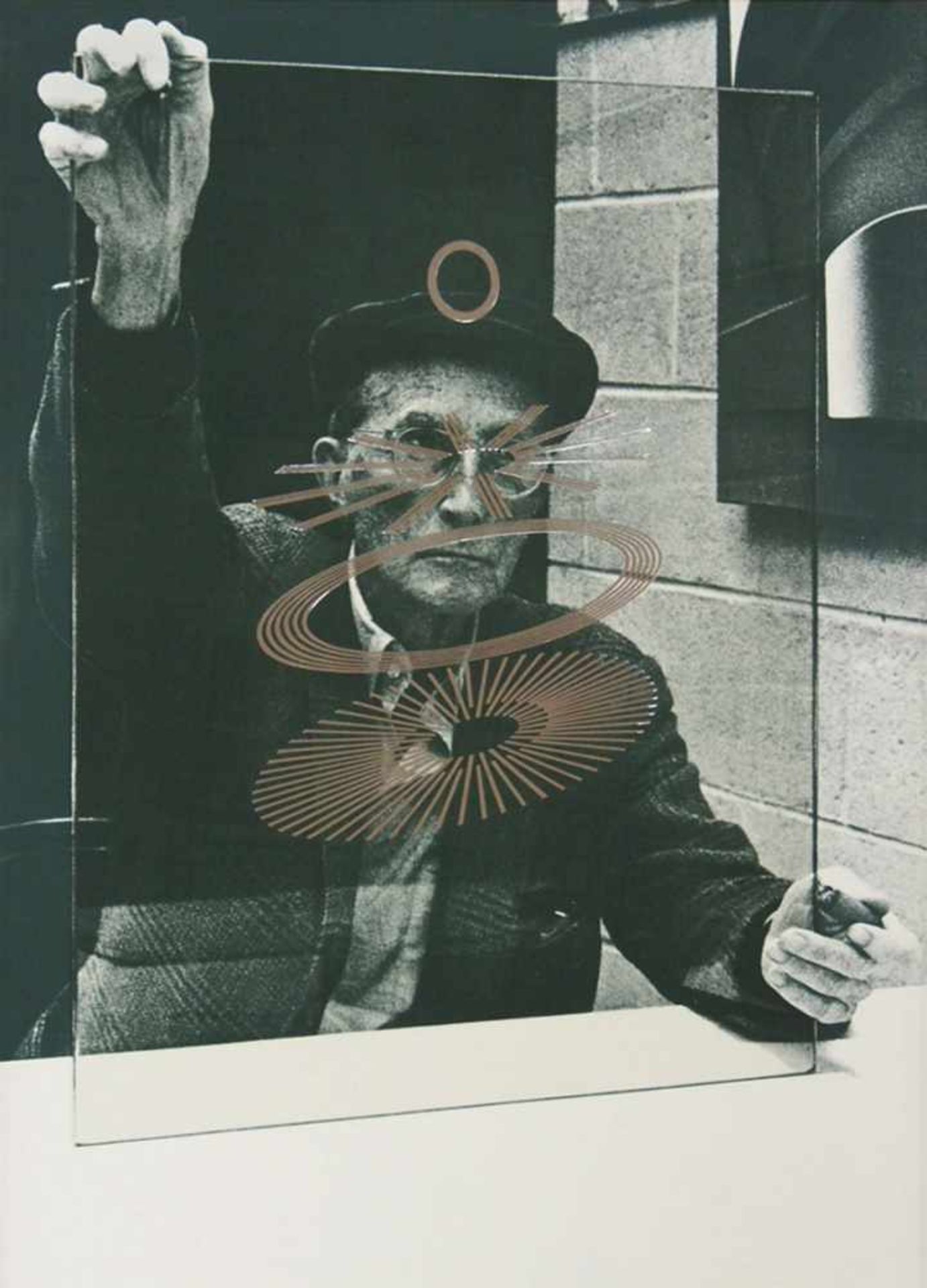 HAMILTON, Richard1922-2005Marcel Duchamp1968, Farboffsetlithographie mit Silberfolien-Prägung, 80