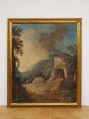 MARTINELLI, Vincenzo1737-1807Südländische Landschaft mit TurmTempera auf Leinwand, 130 x 108 cm,