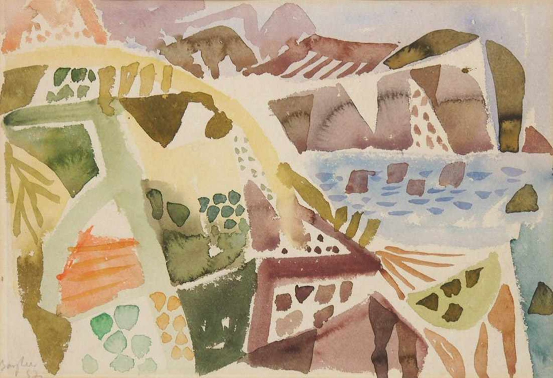 BARGHEER, Eduard1901-1979Landschaft und Kap (Ischia)Aquarell, signiert und datiert (19)52 unten