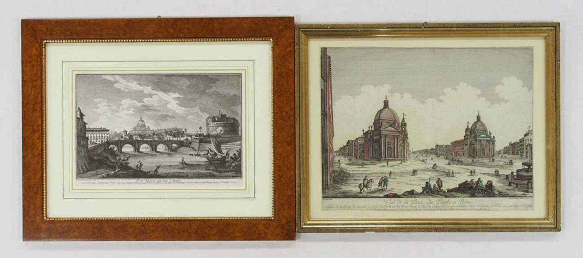 VASI, Giuseppe1710-1782Ansicht von Petersdom und EngelsburgKupferstich / Radierung, 22 x 32 cm,