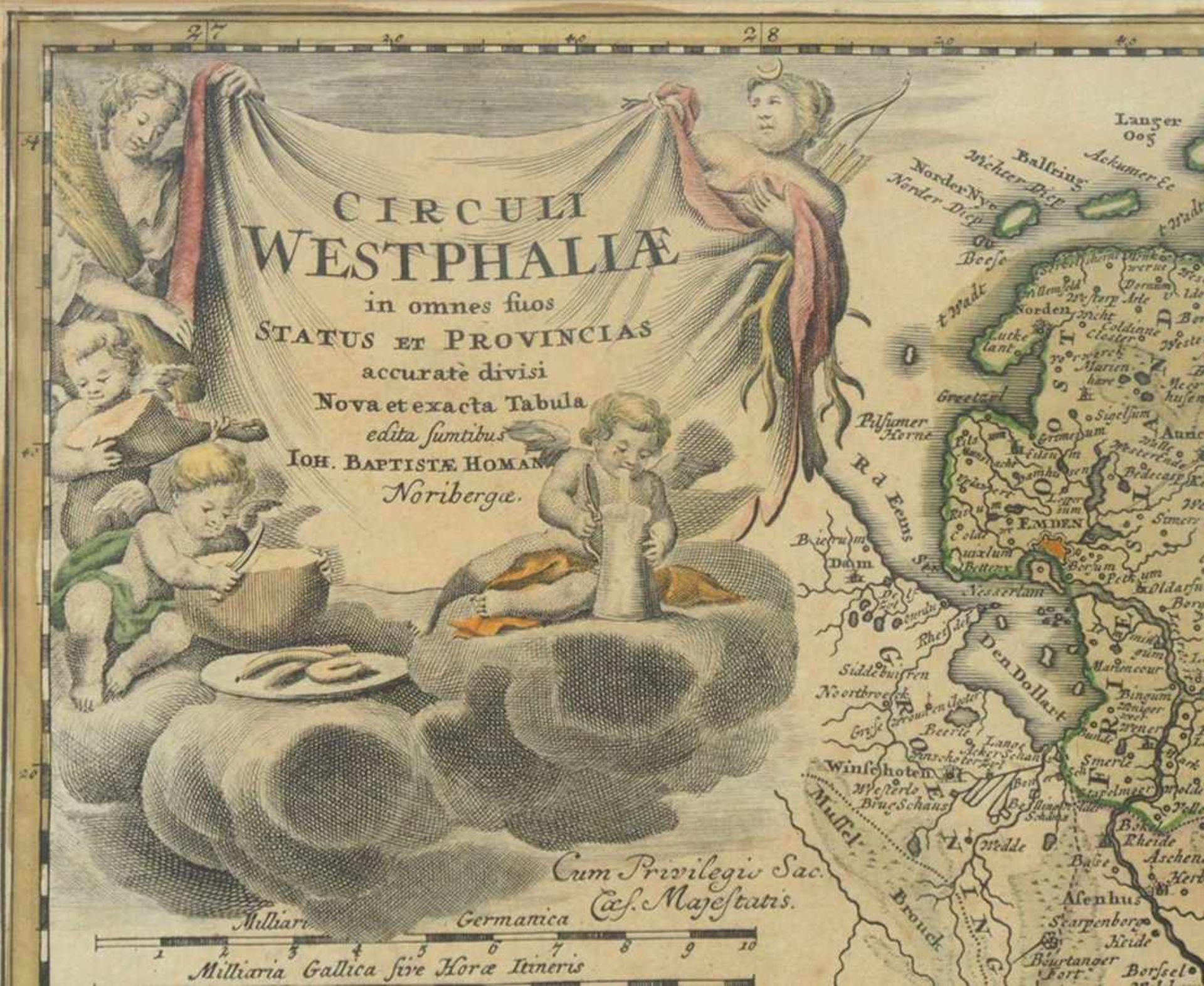 HOMANN, Johann Baptist1664-1724Circulus Rhenanus inferior... / Circuli Westphaliae2 Kupferstiche, - Bild 3 aus 3