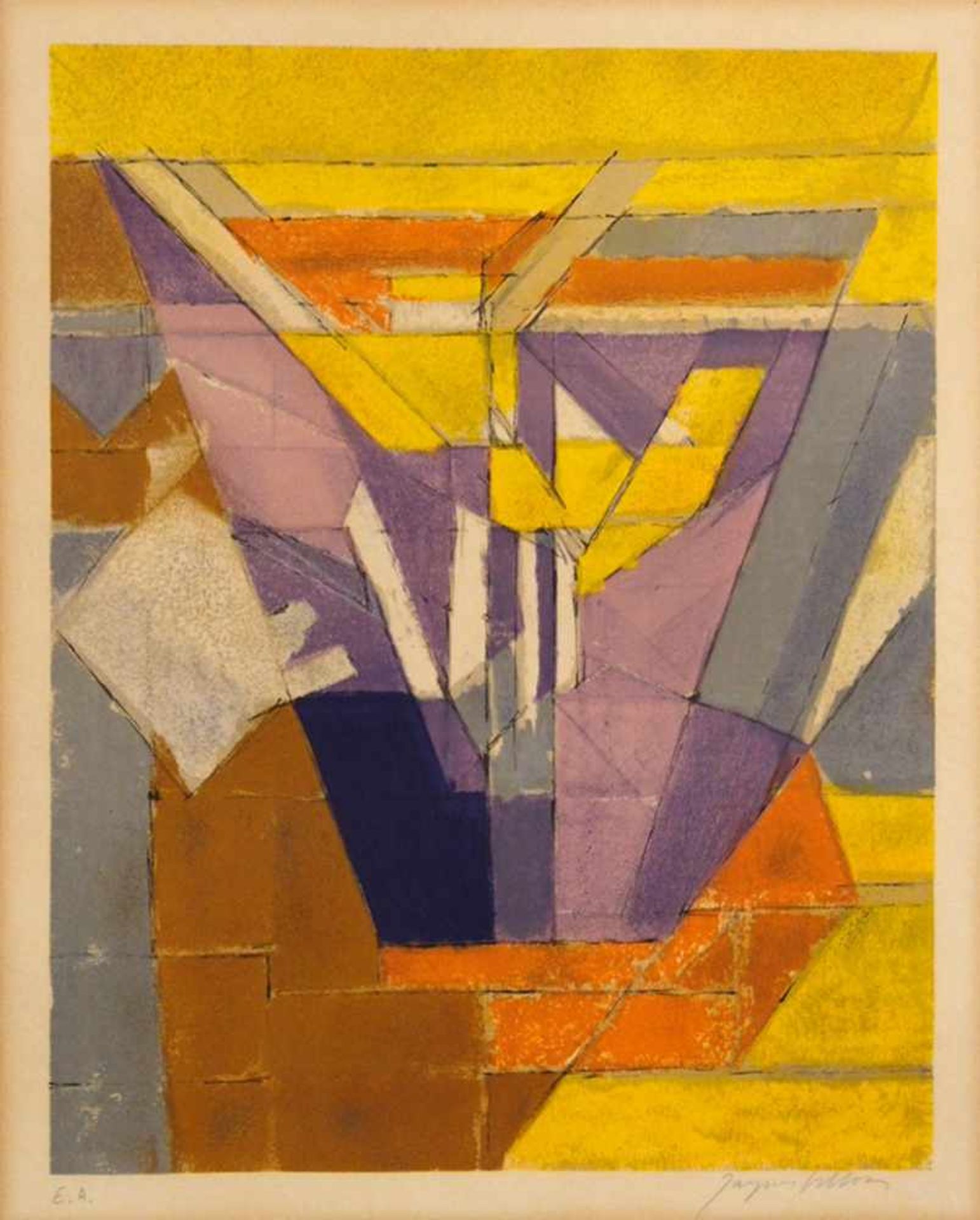 VILLON, Jacques1875-1963Ohne TitelFarblithographie, signiert unten rechts, bezeichnet E.A. unten