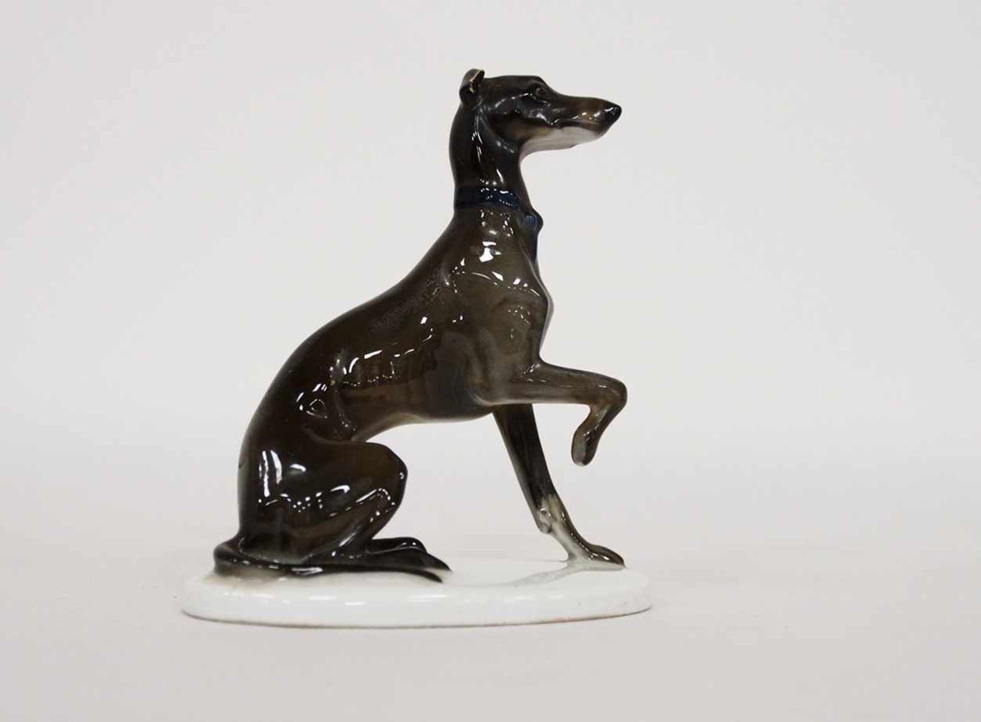 WindhundPorzellan, Entwurf Fritz Diller, Rosenthal, Höhe 8,5 cm (Chip am Ohr)