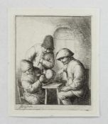OSTADE, Adriaen1610-1685Der leere KrugRadierung, um 1653, 11,7 x 10,3 cm (kräftiger, sauberer
