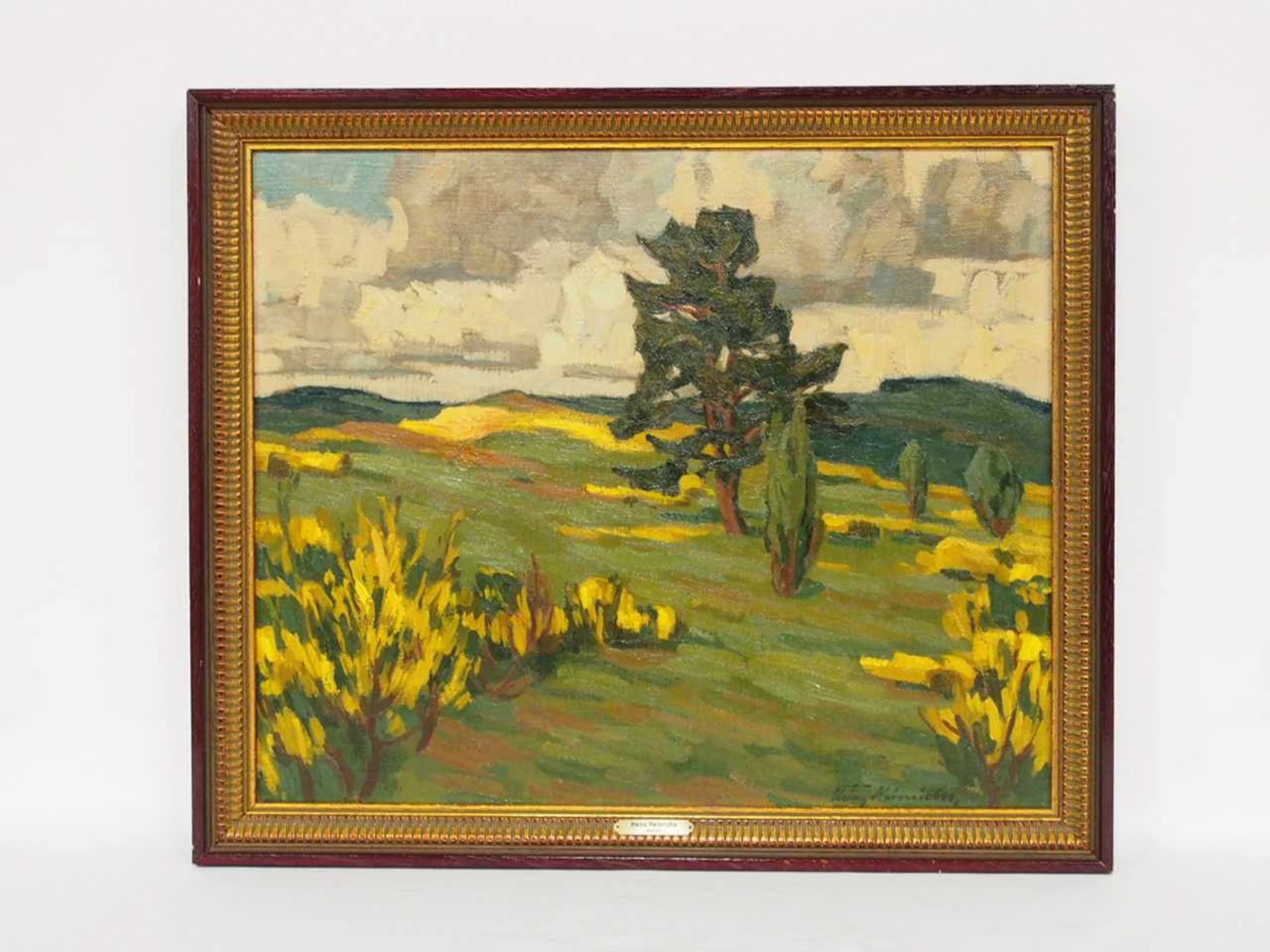 HEINRICHS, Heinz1886-1957EifellandschaftÖl auf Leinwand, signiert unten rechts, 49 x 59 cm, Rahmen - Bild 2 aus 2